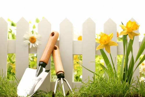 Lush summer garden maintenance with healthy plants